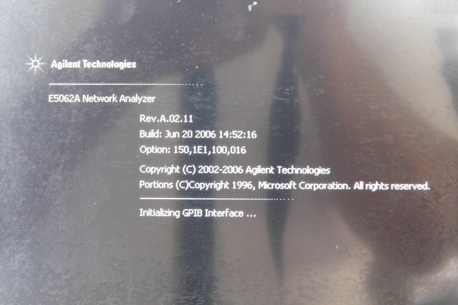 Agilent E5062A 3GHz Network Analyzer Opt. 016, 100, 150 & 1E1, NIST, 3mth wrnty