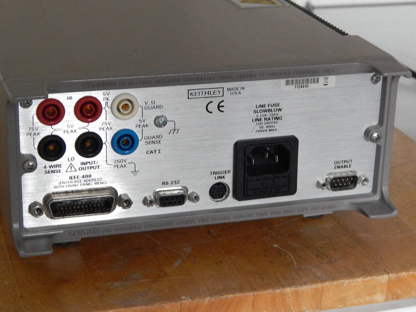 Keithley 2420 High-Current SourceMeter NIST Cal
